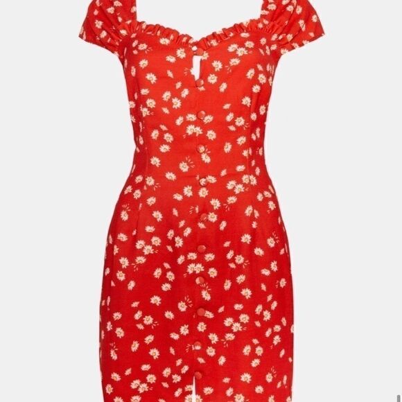 Finders Keepers Mae Mini Dress in Red Daisy - Picture 16 of 16